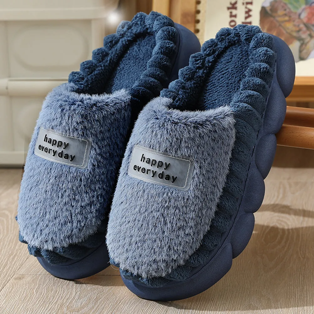 🔥"Happy Everyday"🔥Cozy Soft Fleece Winter Slippers