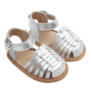 Remi Weave Silver Sandal