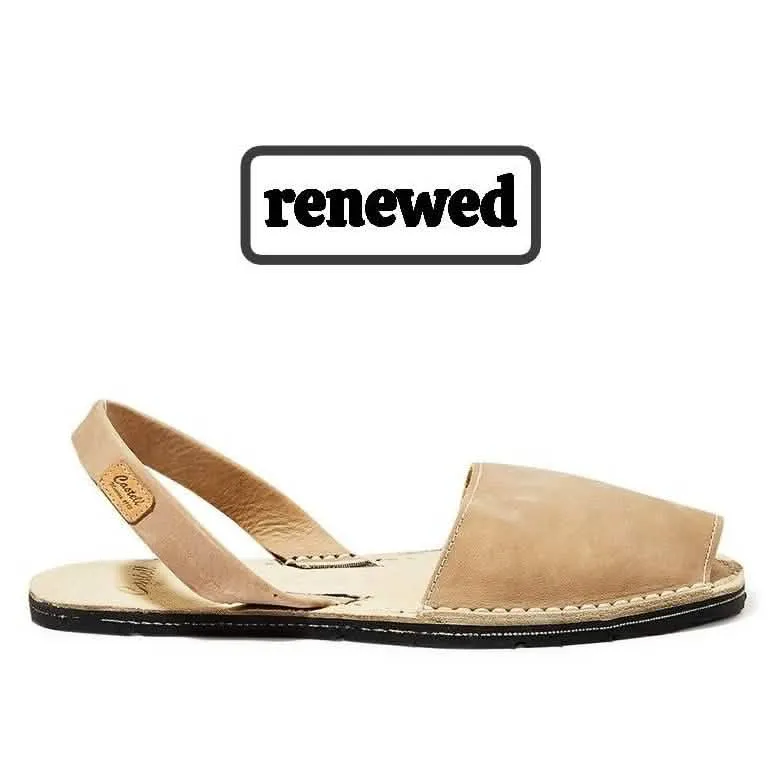 Renewed Nubuck Open Toe Menorcan Sandal For Men - Rustico 1053