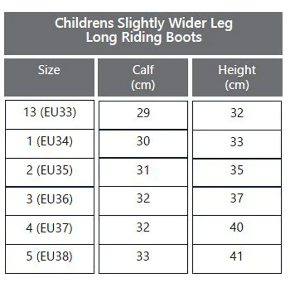 Rhinegold Luxus Wider Junior Long Riding Boots