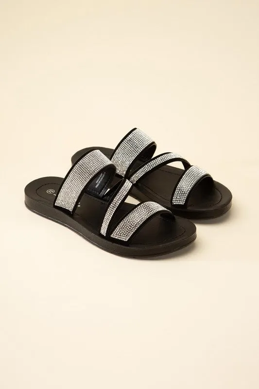 Rhinestone Strap Sandals