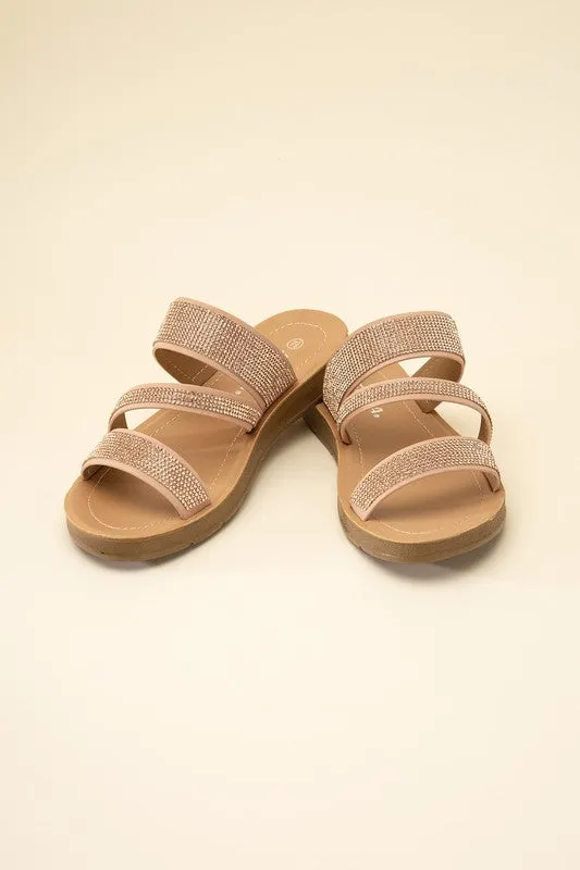 Rhinestone Strap Sandals