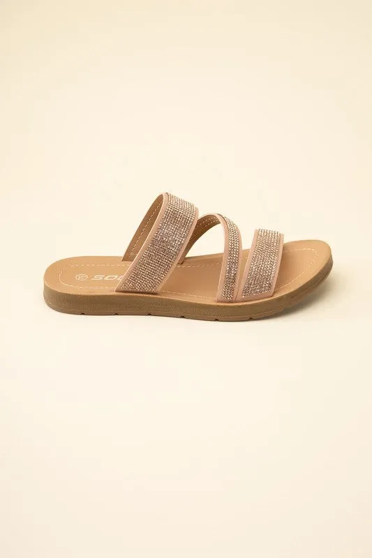 Rhinestone Strap Sandals