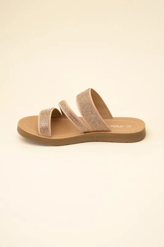 Rhinestone Strap Sandals