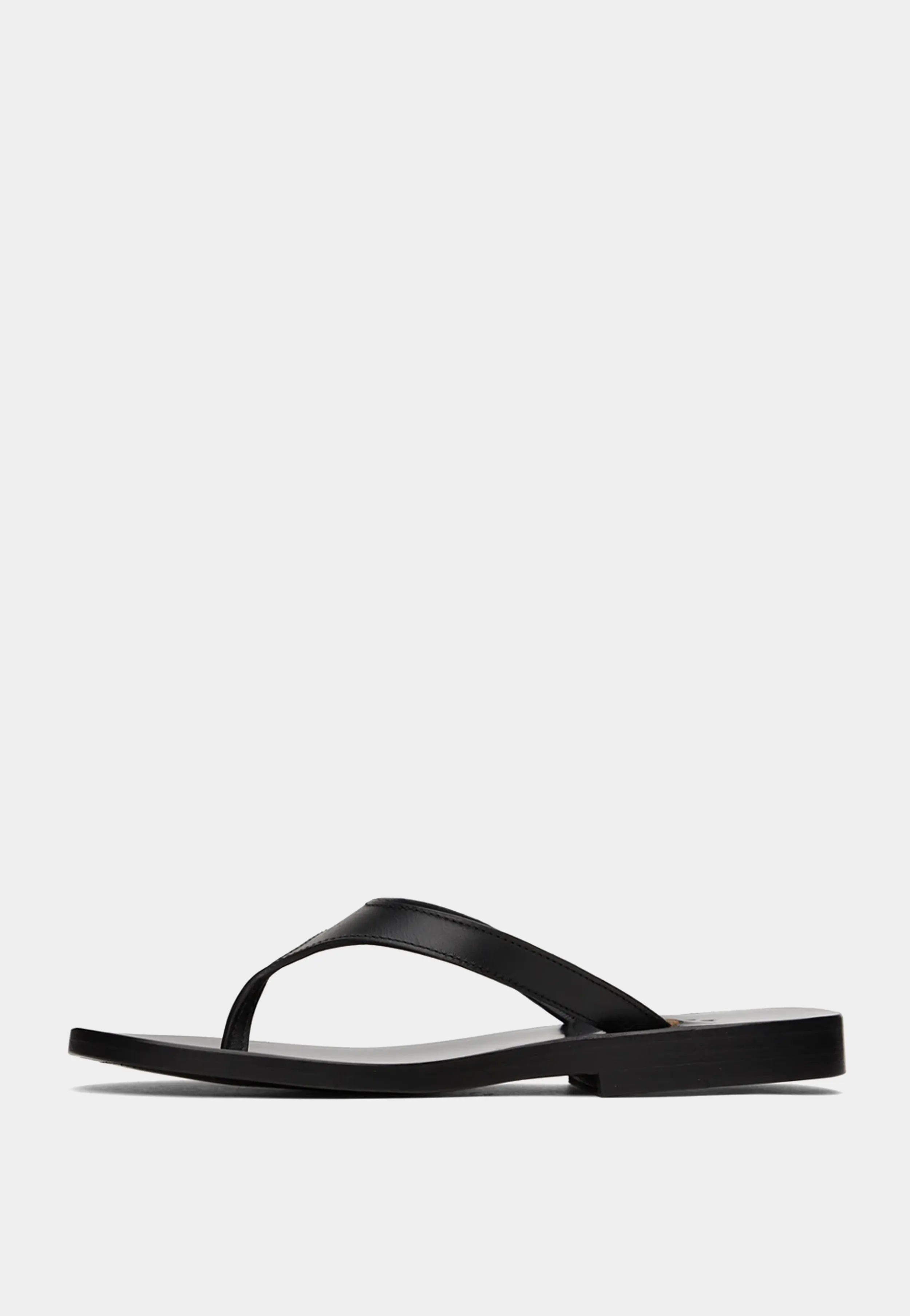Rhude Leather Beach Sandle Slippers Black