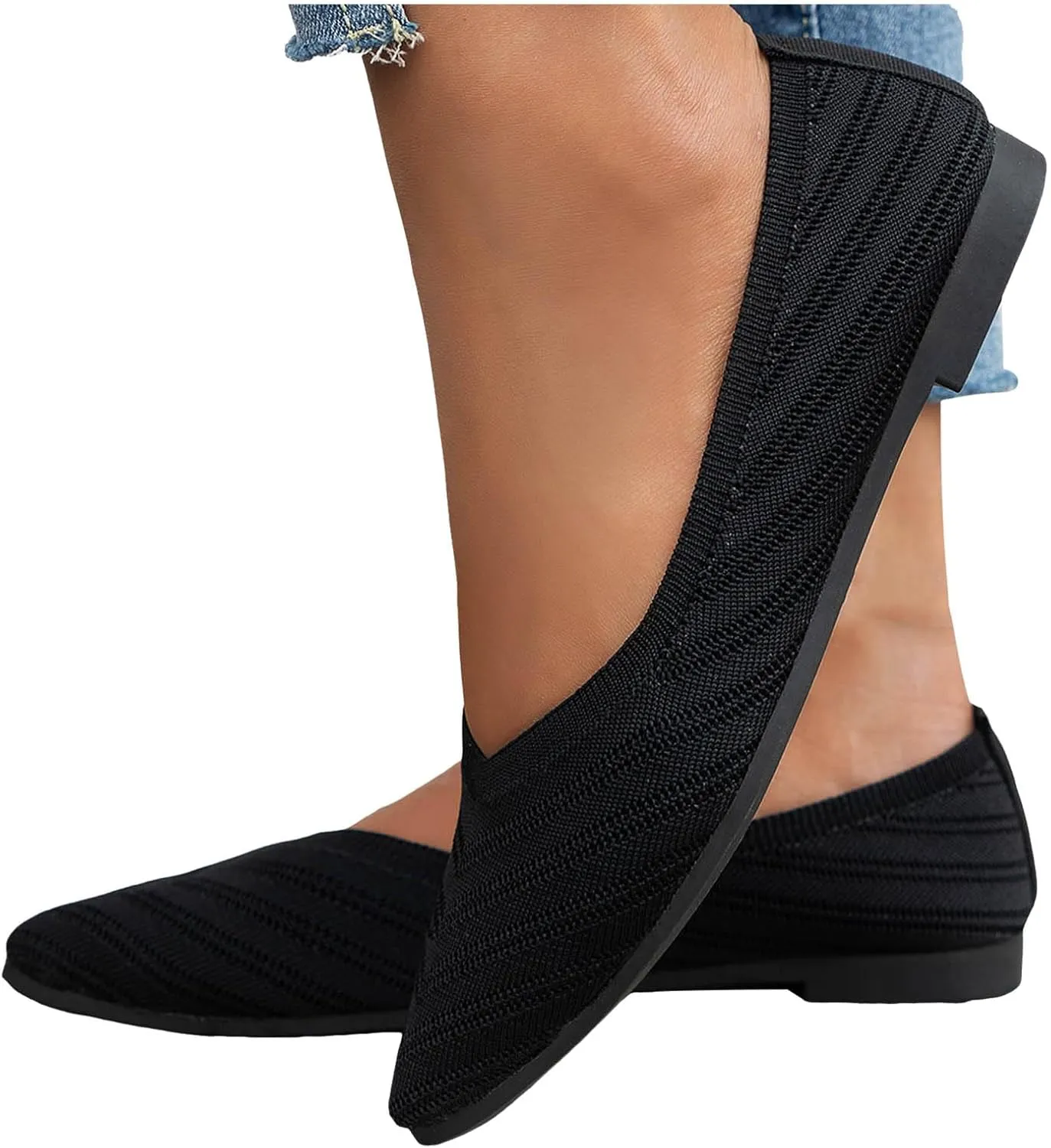 Round Toe Flat Shoes Dressy Ballet Flats Women Flat Shoes Slip On Comfortable Walking Dress Comfortable Women