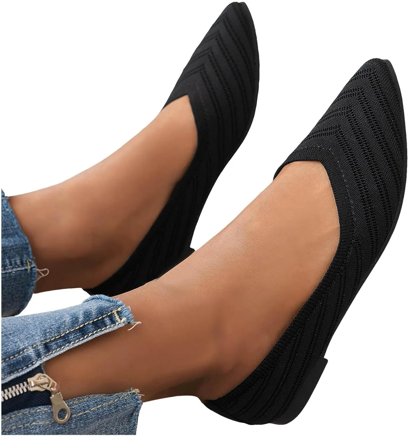 Round Toe Flat Shoes Dressy Ballet Flats Women Flat Shoes Slip On Comfortable Walking Dress Comfortable Women