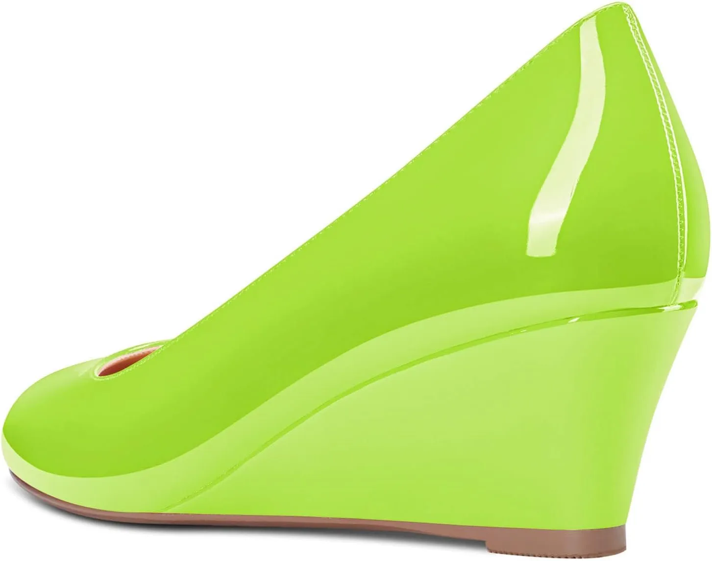 Saekcted Women's Mid-Heel Pumps Closed Round Toe Wedge Comfort Dress Pump Office 2Inch Heels Wedges Shoes