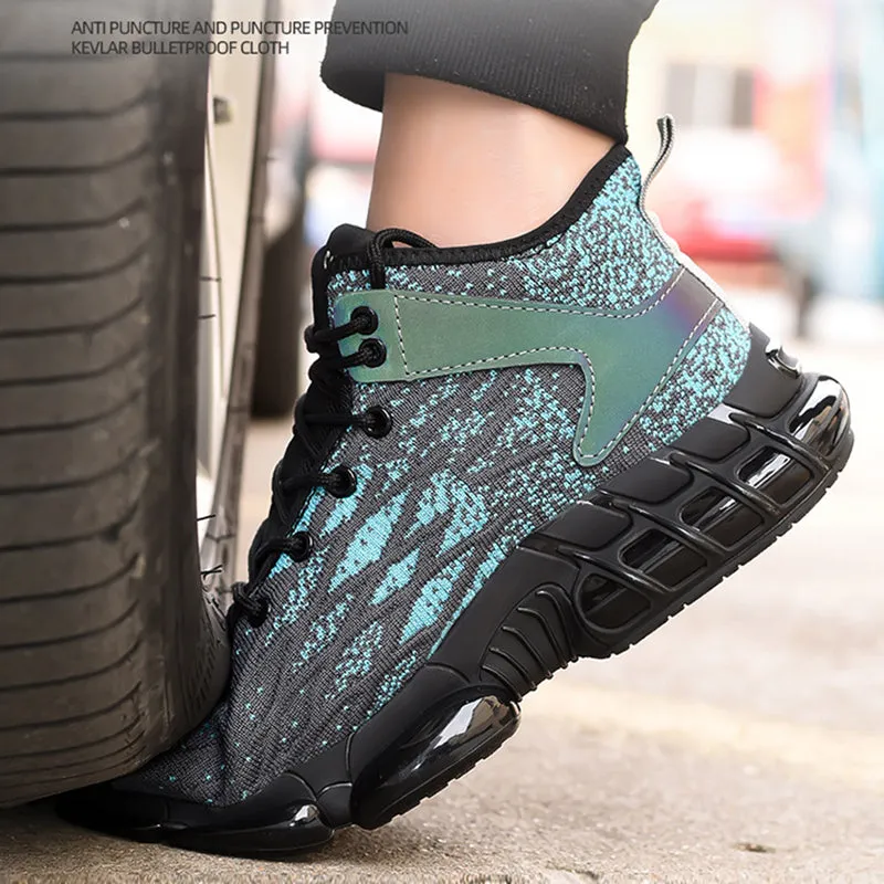 Safety Shoes with Steel Toe Top, Puncture Proof Work Men Women Non-Slip Fashion Sneakers Daily Wear