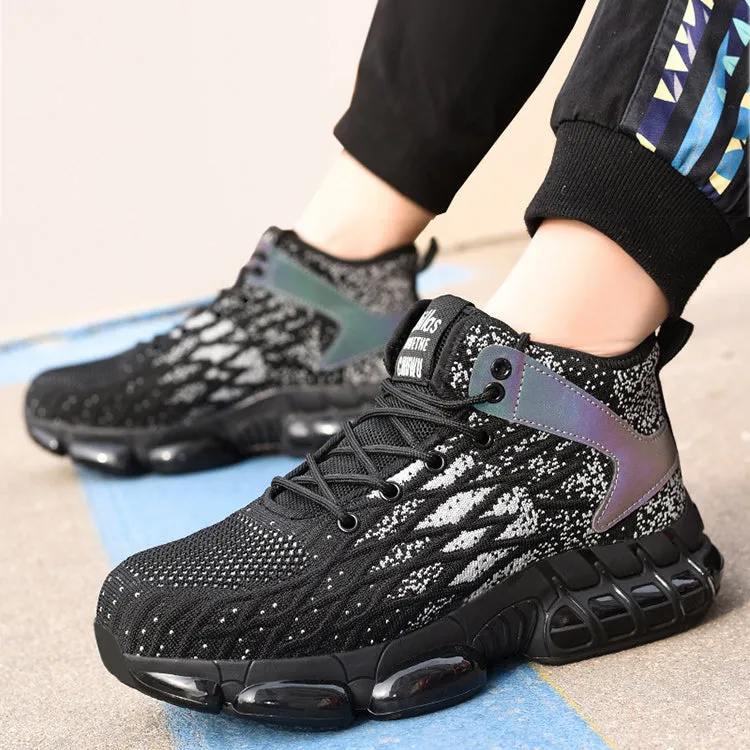 Safety Shoes with Steel Toe Top, Puncture Proof Work Men Women Non-Slip Fashion Sneakers Daily Wear