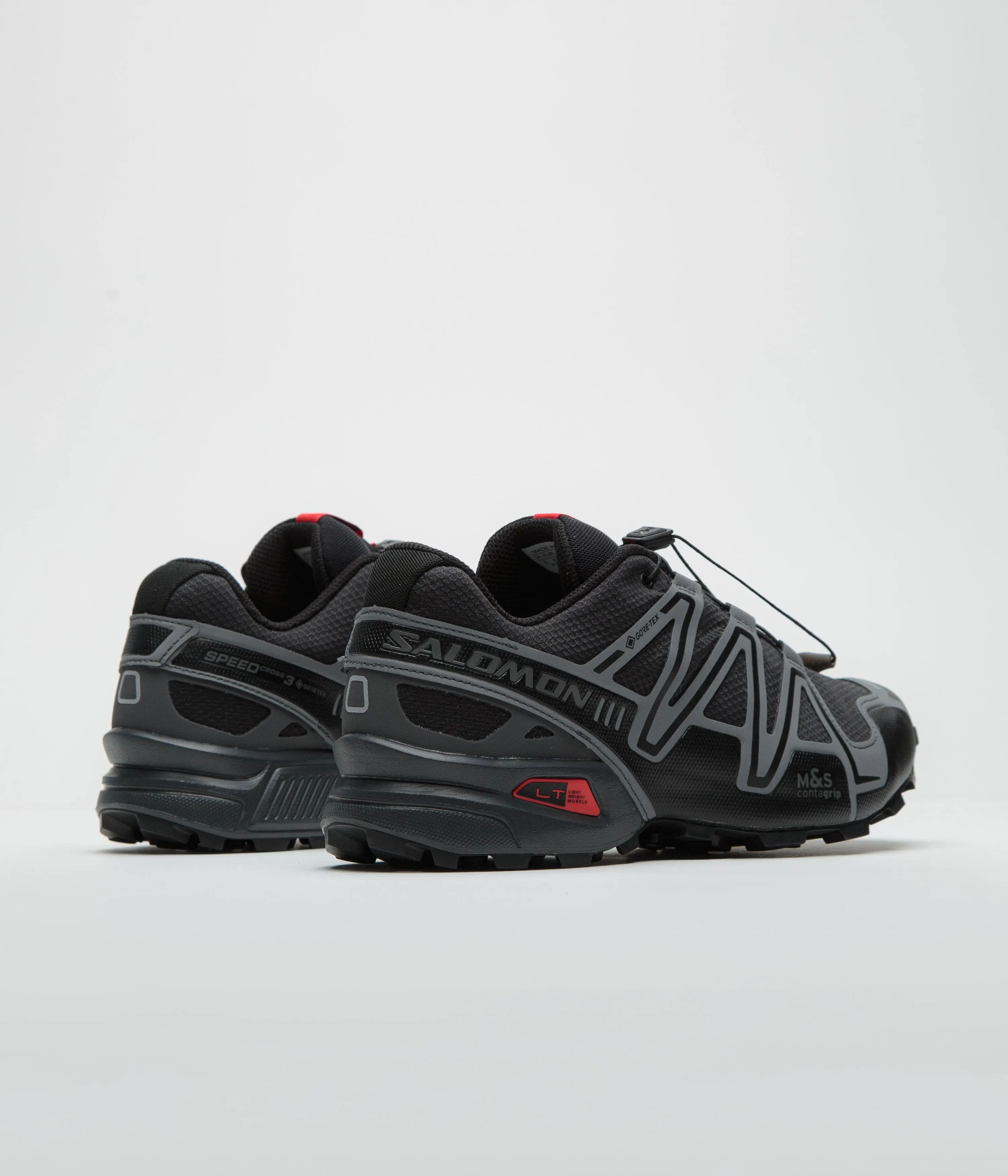 Salomon Speedcross 3 GTX Shoes - Black / Asphalt / Flame Scarlet