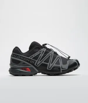Salomon Speedcross 3 GTX Shoes - Black / Asphalt / Flame Scarlet