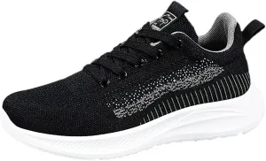 SBGMoSJ White Sneakers for Women Wide Toe Box Women's Slip On Tennis Shoes Size 8 Nurse Shoes for Women for Work Black Gym Shoes Women Comfy Open Toe Flats Shoes Women Dressy Cute