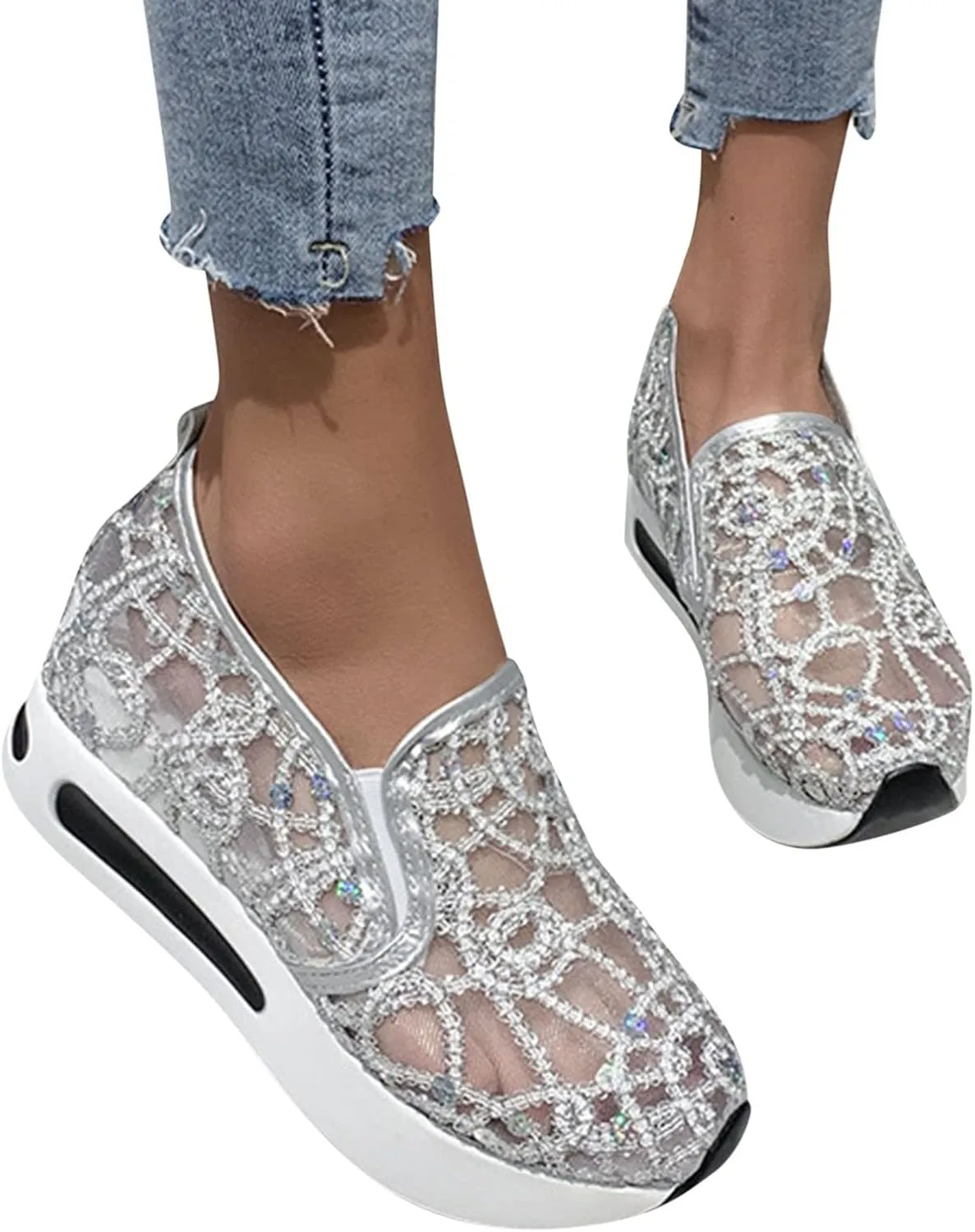 SBGMoSJ Womens Casual Sneakers Trendy Zapatos para Gym Mujer White Tennis Shoes Women Wide Width Black High Top Sneakers for Women Zipper Comfy Shoes Women Dressy Cute
