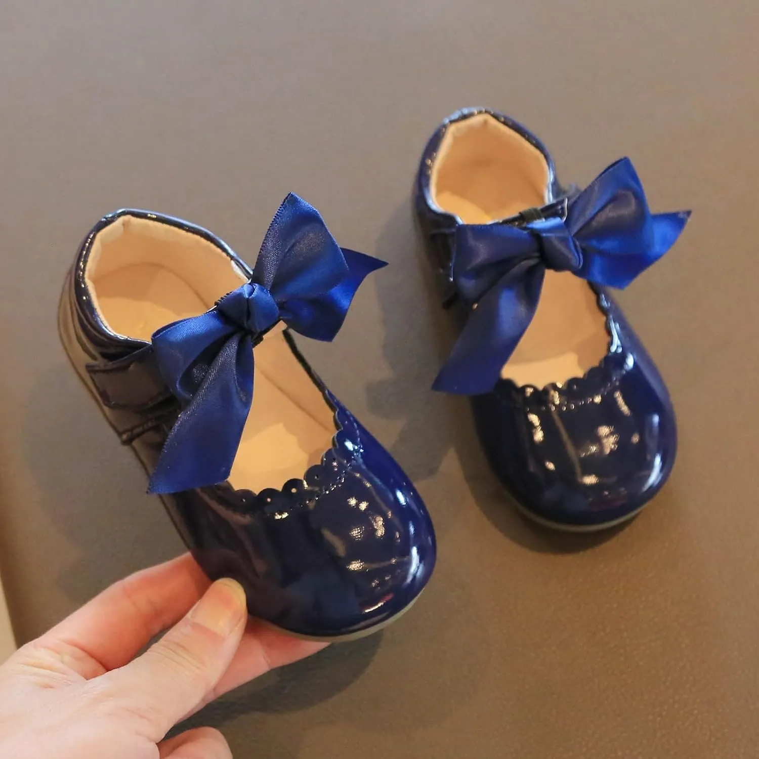School Uniform Dress Shoes for Toddler Girls Mary Jane Flat Flower Girl Shoes Little Kid Ballet Shoes Church Shoes