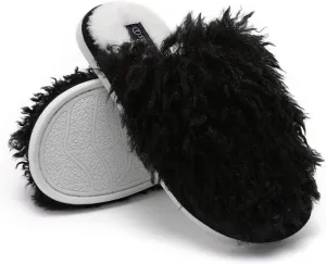 Seranoma Jenna Womens Ladies Fuzzy Flat Comfort Fur Thermal Indoor Outdoor Slide Home Slippers