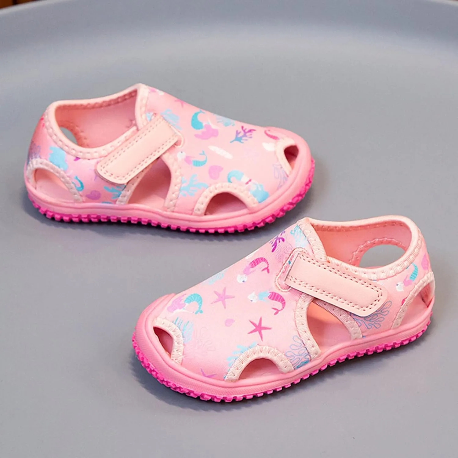 sfdgfhyf Little Kid Cute Shoes Baby Shoes Fashionable Casual Sandals Flat Toddler Shoes Comfortable Soft Casual Toddler