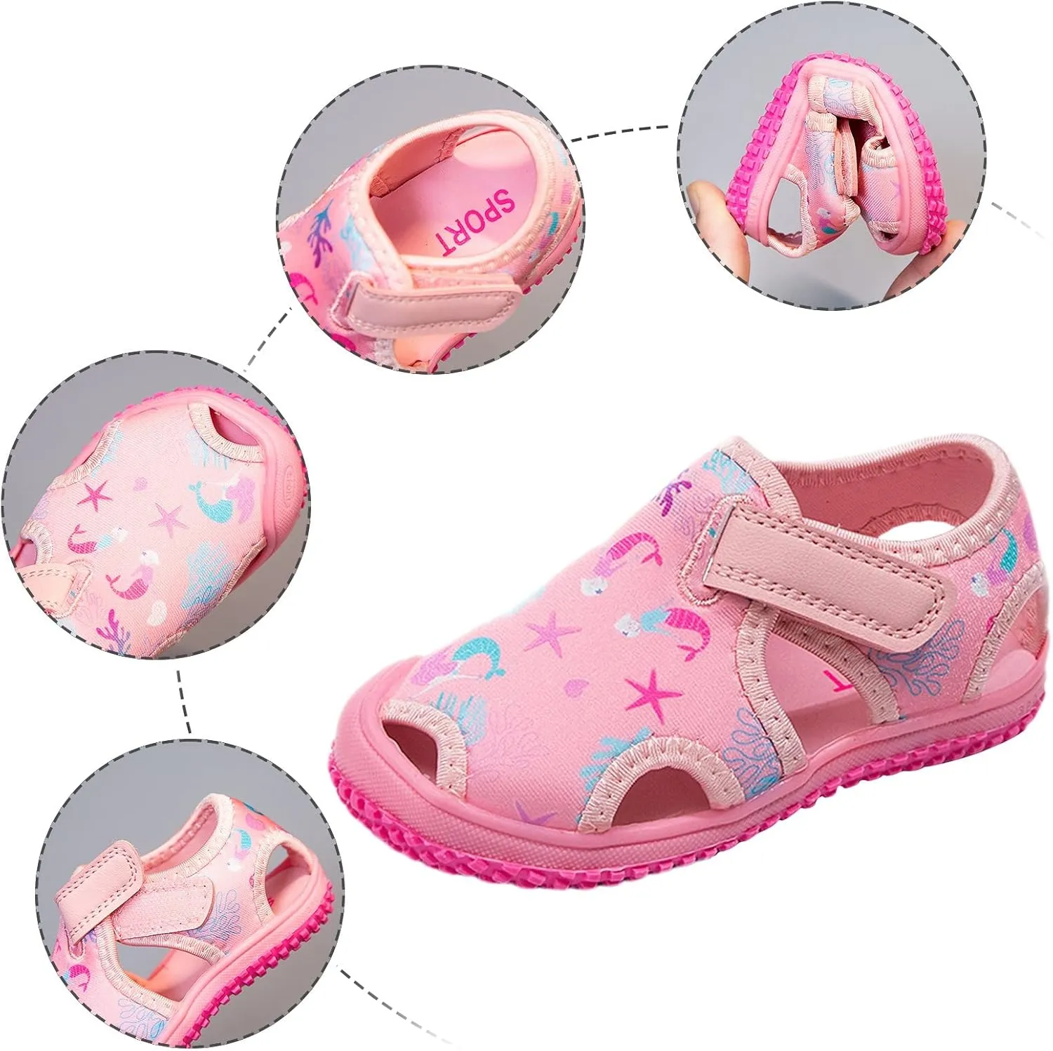 sfdgfhyf Little Kid Cute Shoes Baby Shoes Fashionable Casual Sandals Flat Toddler Shoes Comfortable Soft Casual Toddler