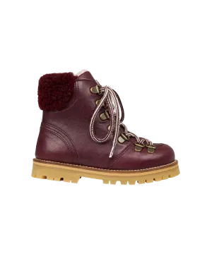 Shearling Winter Boot - Plum