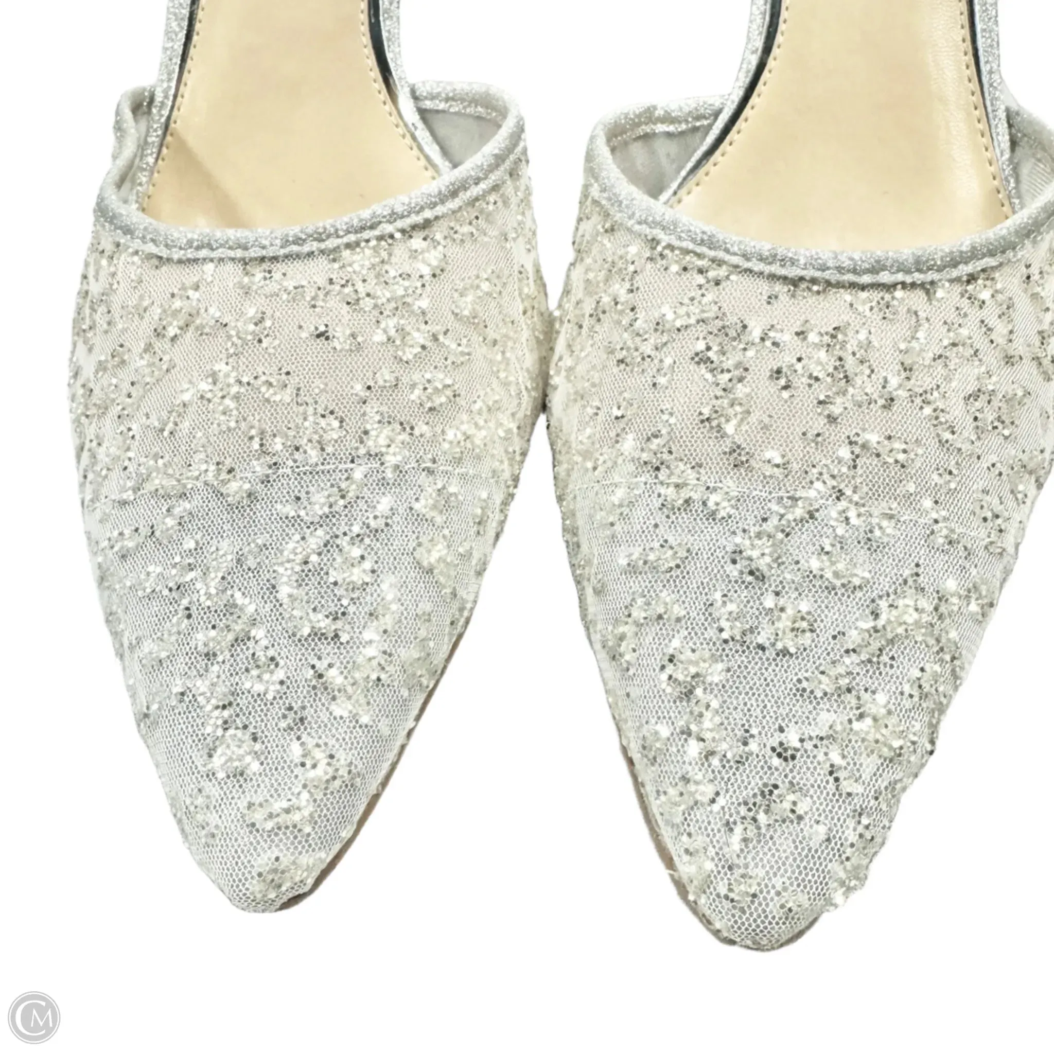 Shoes Heels Kitten By Badgley Mischka In Silver, Size: 11