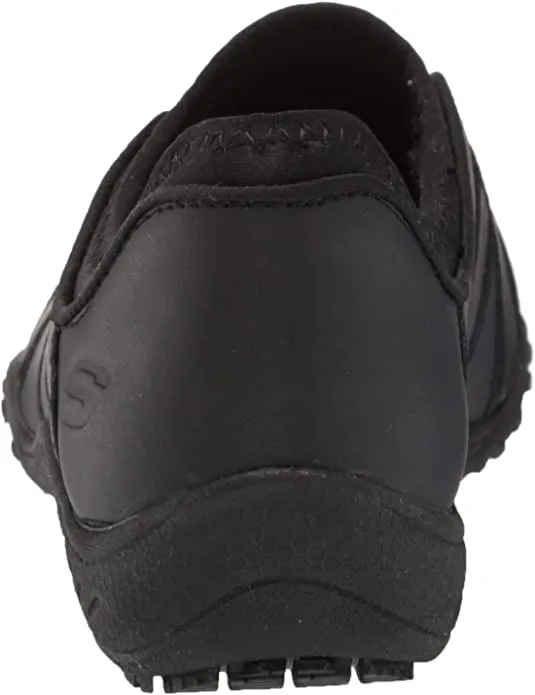 Skechers Work Slip on Bungee Womens Oil Resistant Shoes Lightweight 108005 Black