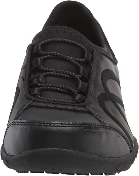 Skechers Work Slip on Bungee Womens Oil Resistant Shoes Lightweight 108005 Black