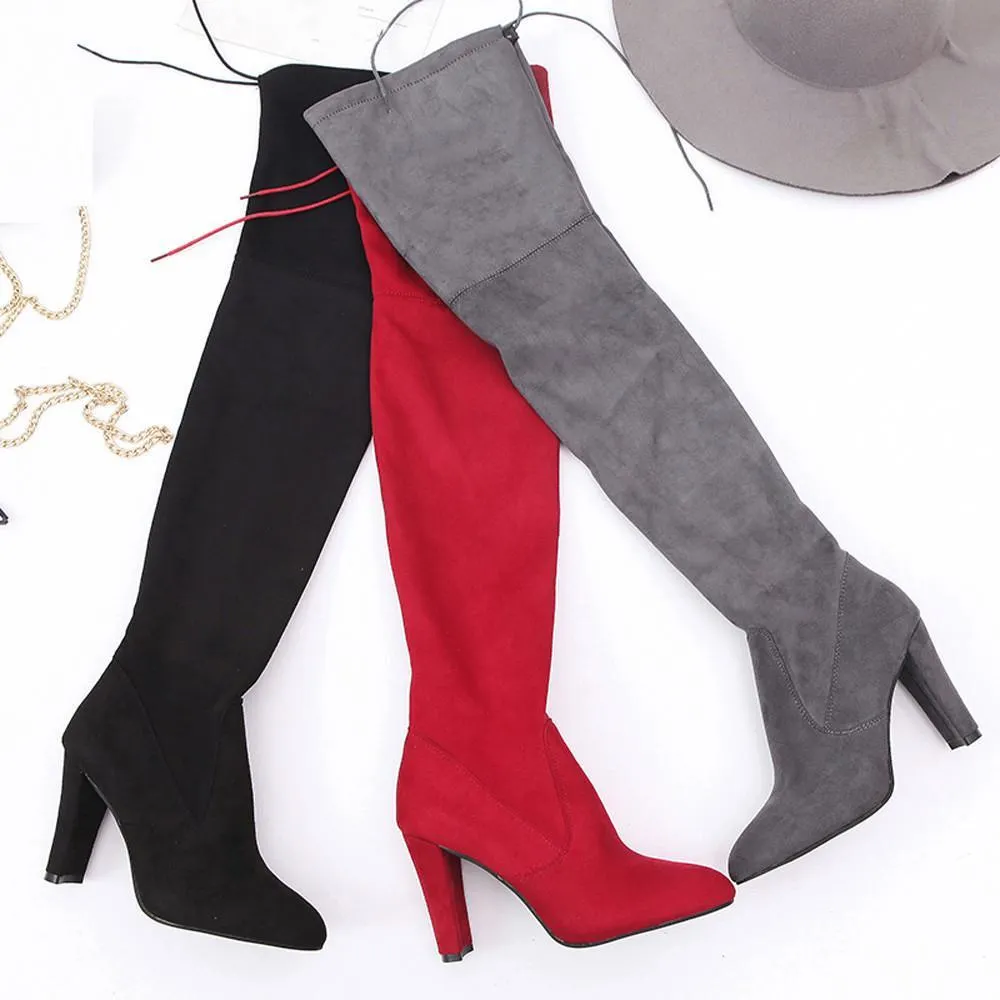 Slim Thigh High Boots for Women Slim Warm Shoes for Women