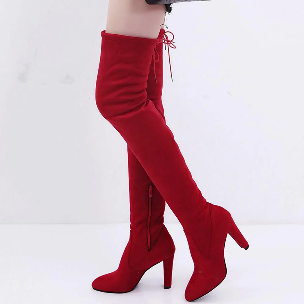 Slim Thigh High Boots for Women Slim Warm Shoes for Women