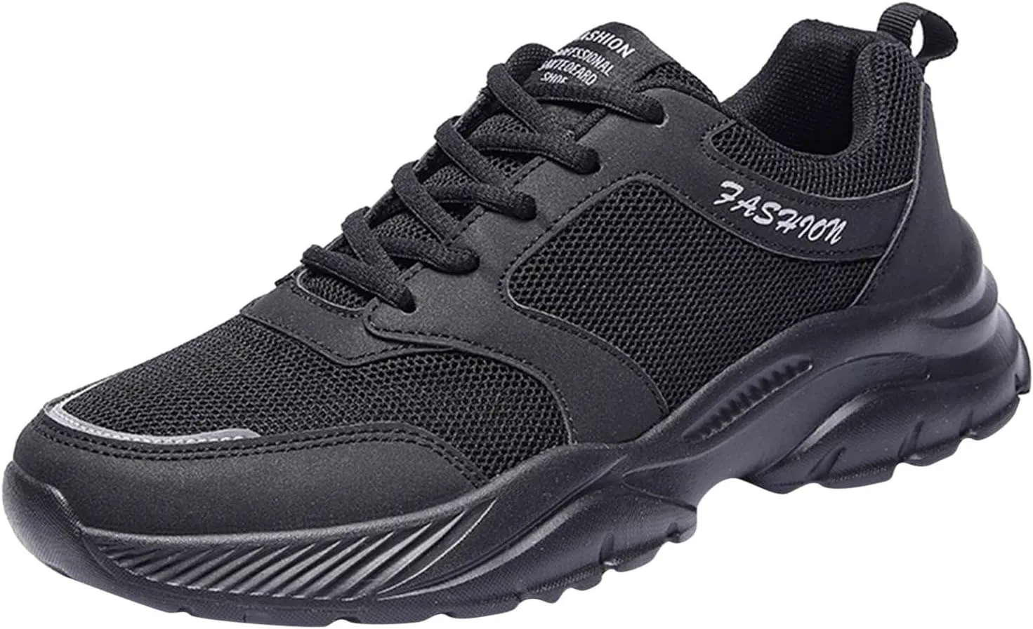 Slip on Sneakers for Men Casual Non Slip Lightweight Breathable Lace Up Athletic Tennis Gym Walking Running Shoes with Arch Support for Men Daily Workout