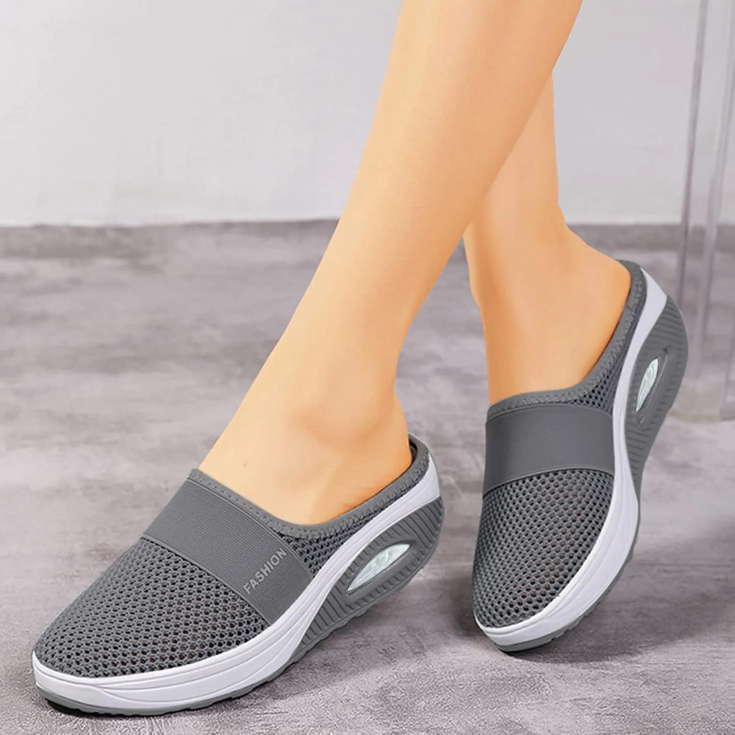 Slip-On with Arch Air Support Knit Walking Walking Shoes Outdoor Cushion Orthopedic Comfort Casual Women's
