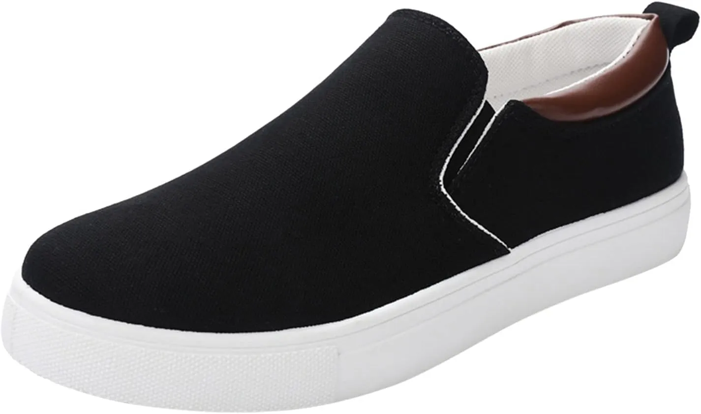 Sneakers Business Breathable Mens Fashion Solid Color Canvas Flat Bottom Comfortable Running Casual Shoes