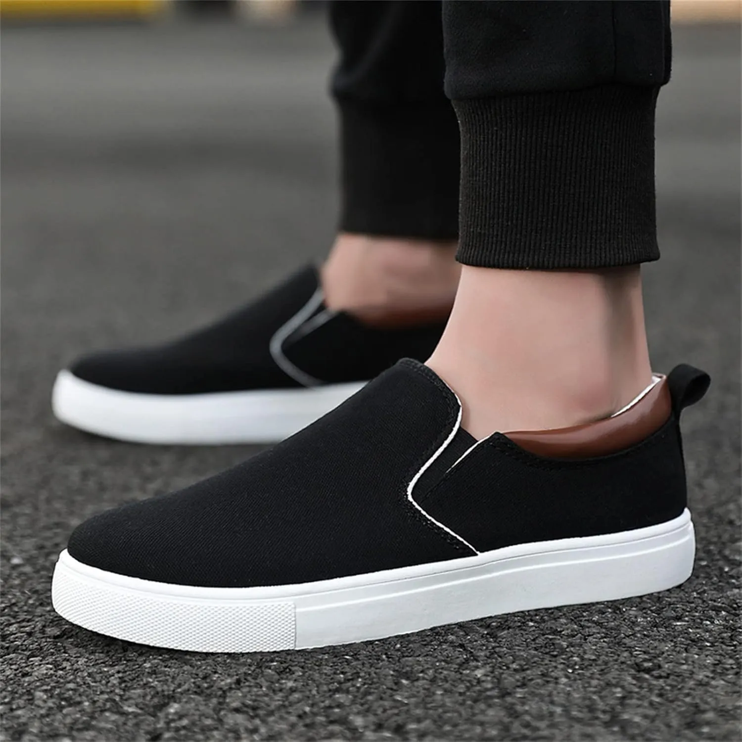 Sneakers Business Breathable Mens Fashion Solid Color Canvas Flat Bottom Comfortable Running Casual Shoes