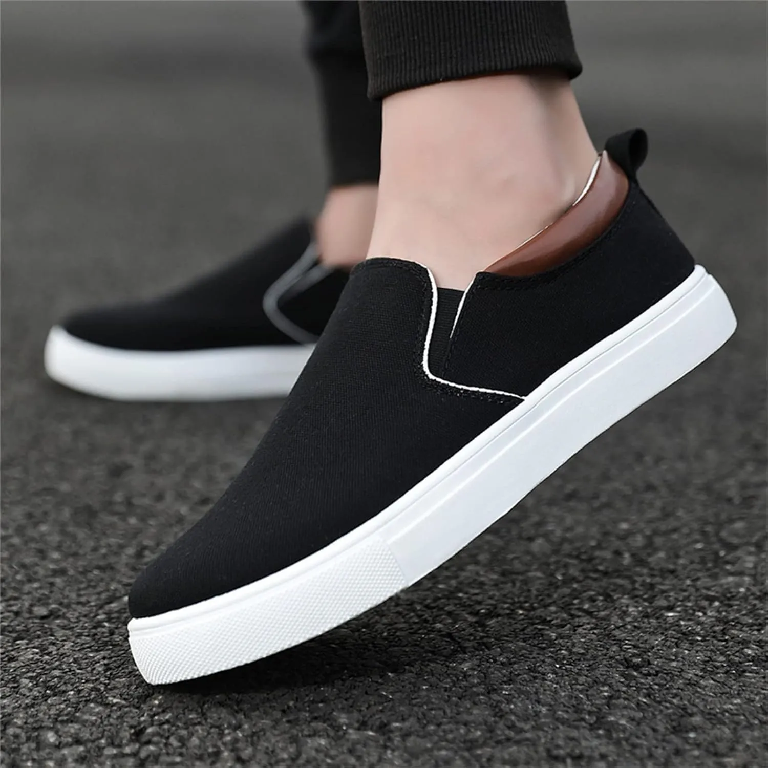 Sneakers Business Breathable Mens Fashion Solid Color Canvas Flat Bottom Comfortable Running Casual Shoes