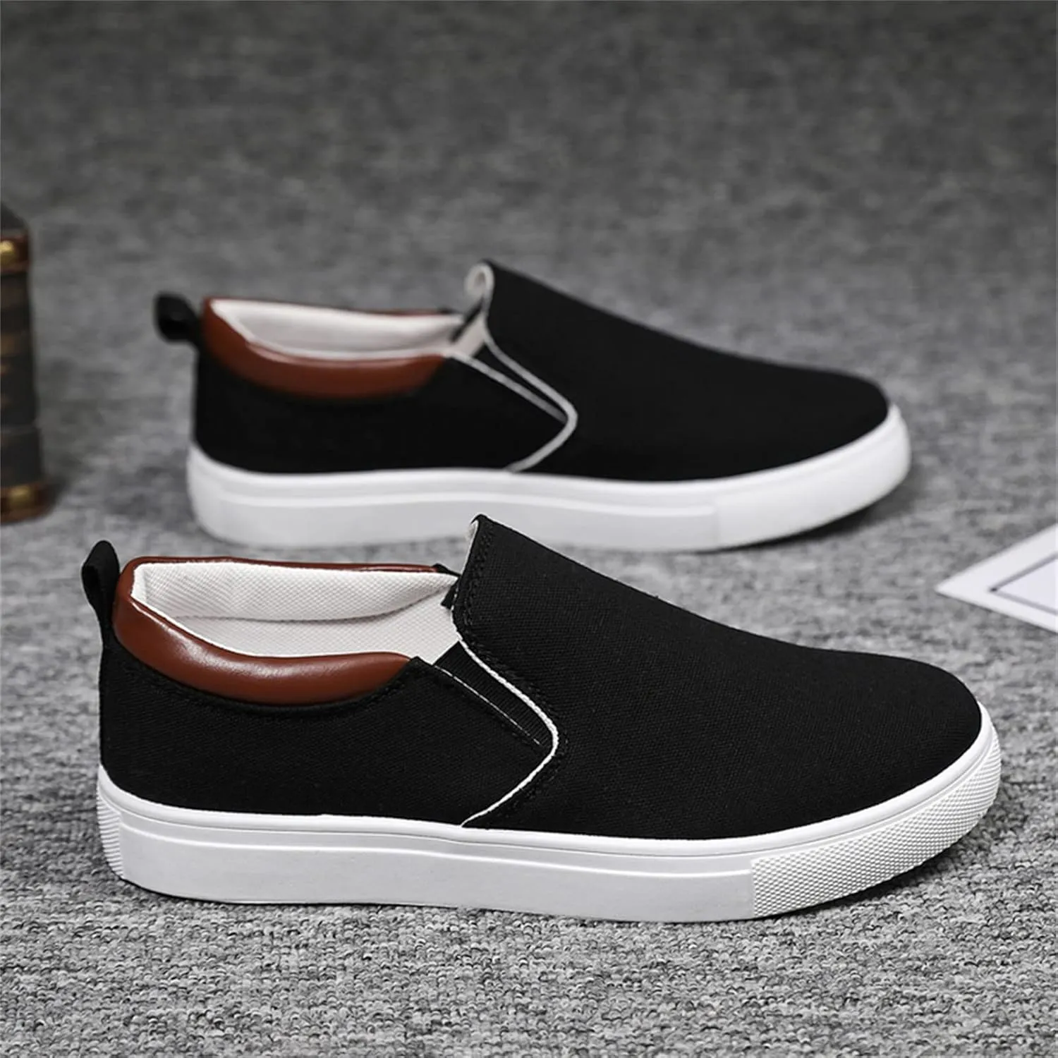 Sneakers Business Breathable Mens Fashion Solid Color Canvas Flat Bottom Comfortable Running Casual Shoes
