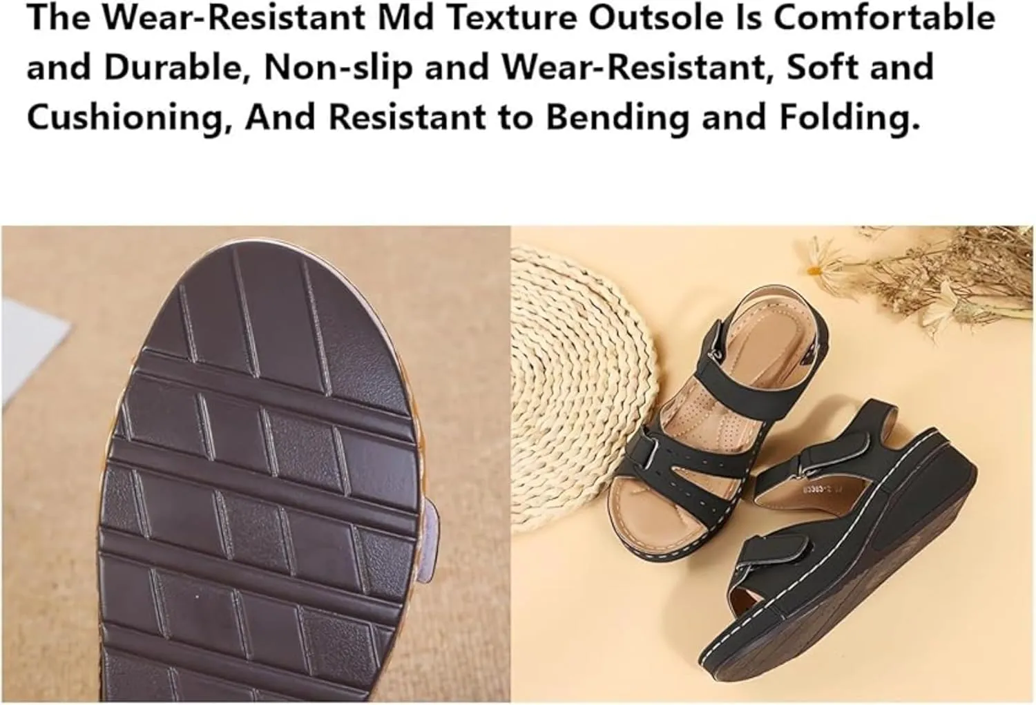 Soft & Stylish Wedge Sandals for Effortless Comfort, Sandals Women with Arch Support, Wide Fit, Stylish Wedge Sandal