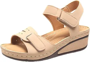 Soft & Stylish Wedge Sandals for Effortless Comfort, Sandals Women with Arch Support, Wide Fit, Stylish Wedge Sandal