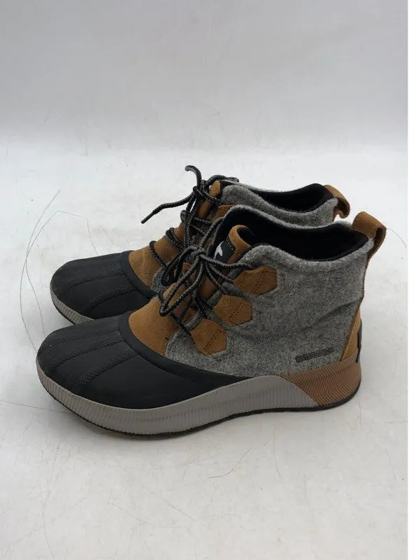 Sorel Women's Out 'N About Brown Black Snow Boots - Size 7