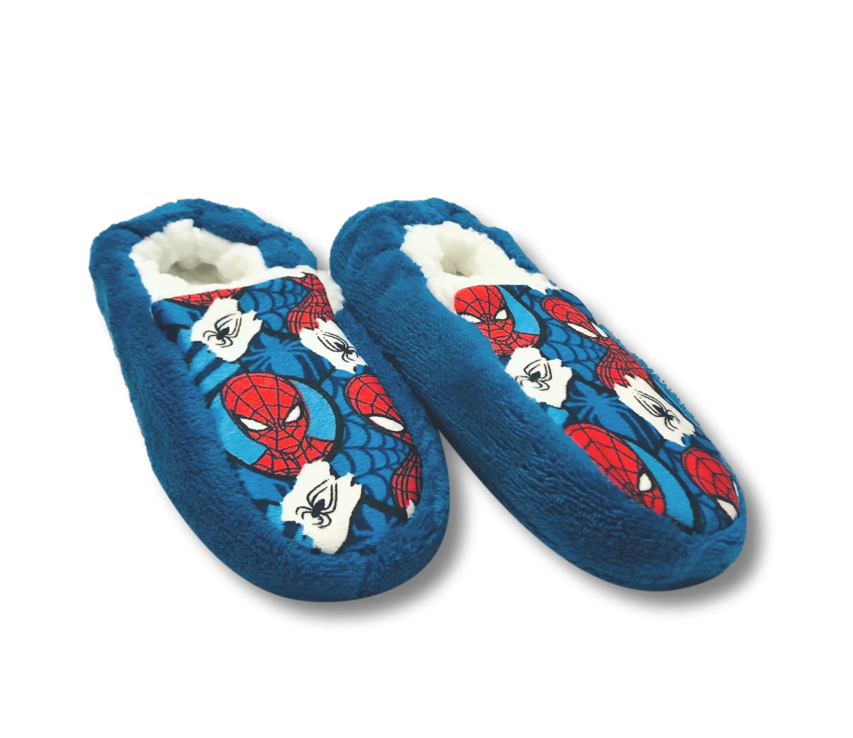 Spider-Man Boys Slippers Fuzzy Moccasin House Shoes for Kids