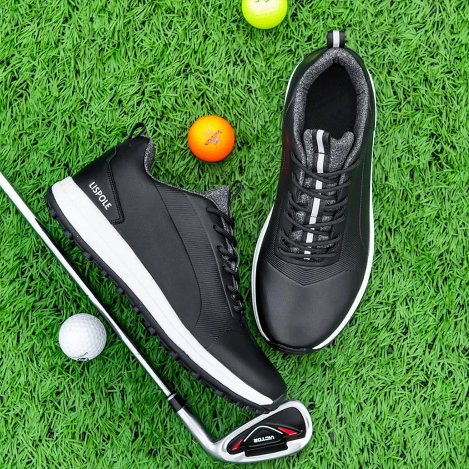 Spikeless Golf Shoes Men Waterproof Golf Shoes Comfortable Breathable Golf Footwear Mens Golf Sneakers Golf Walking Shoes
