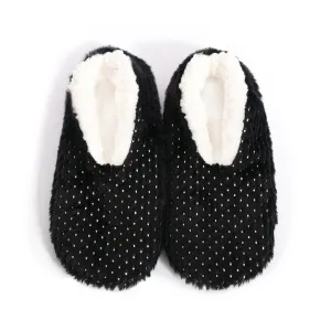 Splosh Women's Black Metallic Slippers