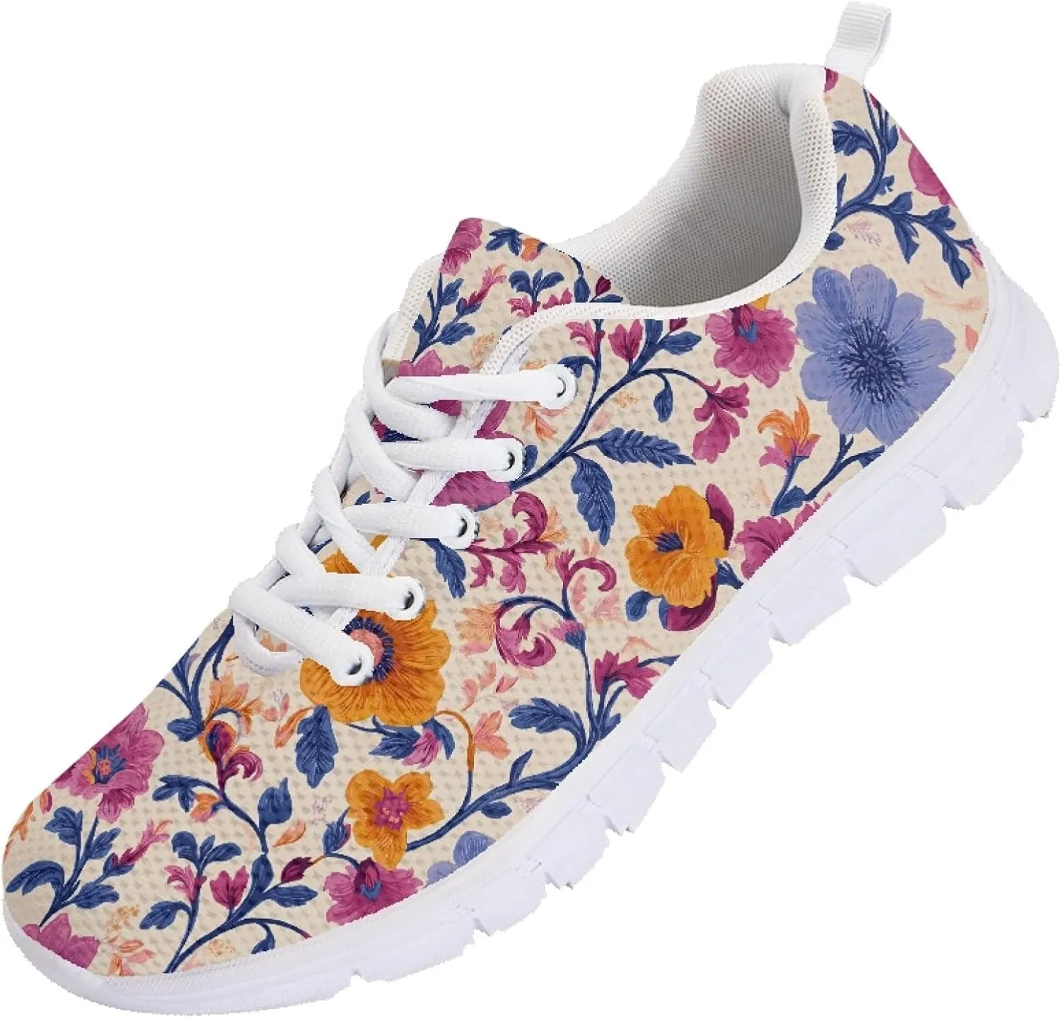 Sports Shoes for Women Trainer Running Travel Sneaker Causal Walking Low Heel Lace Up Teens Adults Sneakers Breathable