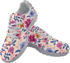 Sports Shoes for Women Trainer Running Travel Sneaker Causal Walking Low Heel Lace Up Teens Adults Sneakers Breathable