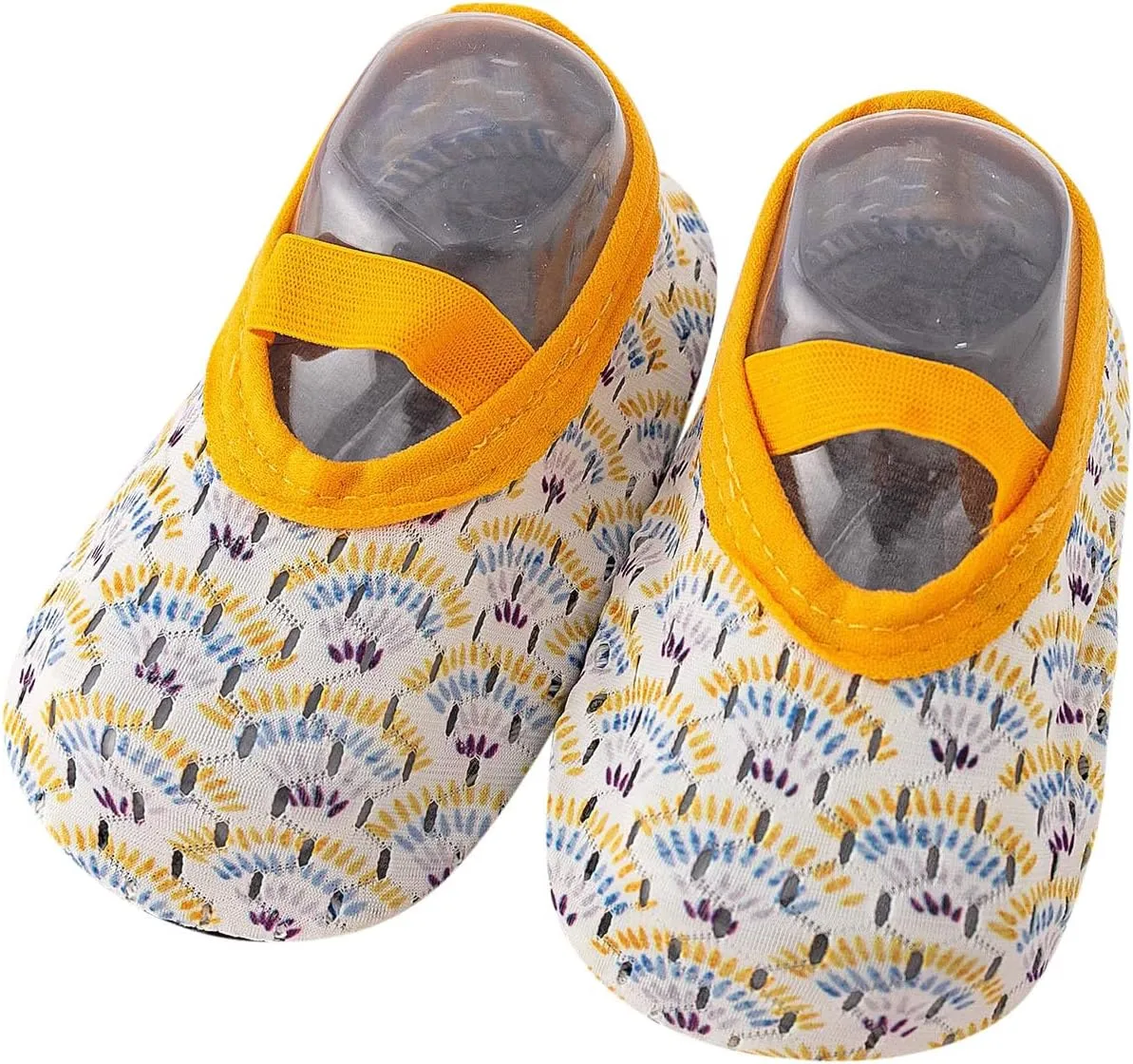 Spring and Summer Children Baby Infant Shoes Boys and Girls Flat Bottom Lightweight Slip On Hollow Breathable Elastic Band Comfortable Baby Boy Shoes 18-24 Months