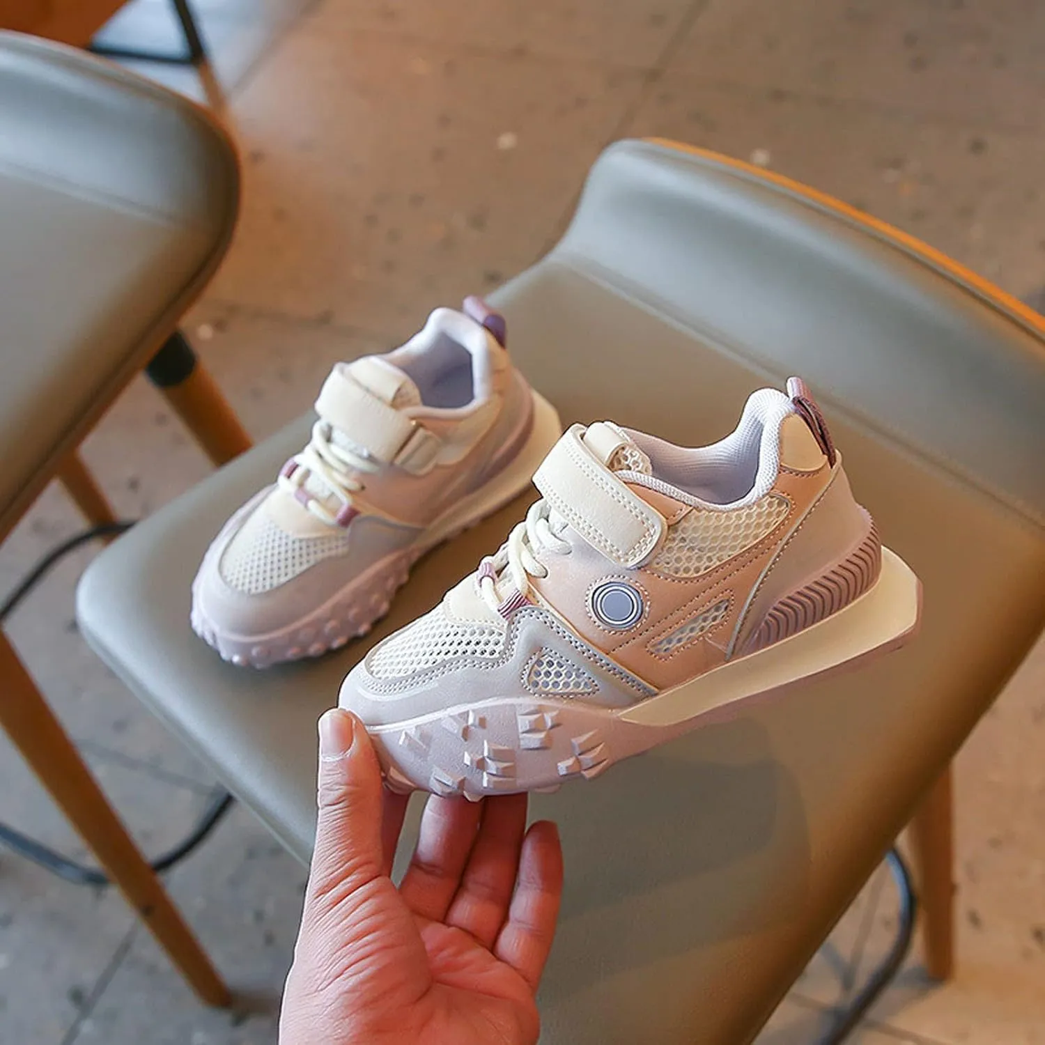 Spring and Summer New Breathable Mesh Rubber Sole Children's Sports Shoes Little Girl Tennis