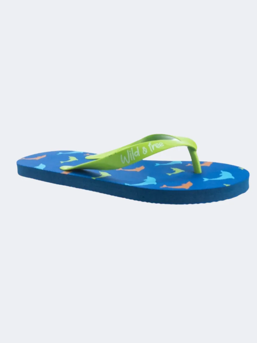 Stamion Dolphins Pe Boys Beach Slippers Blue