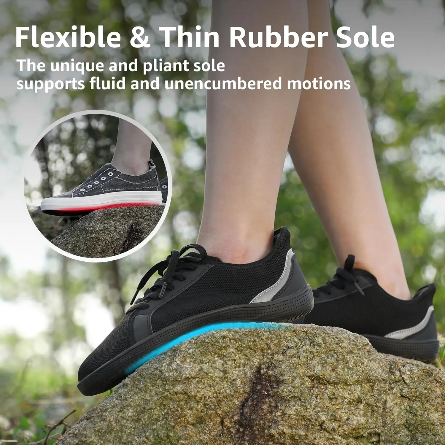 STQ Wide Toe Box Barefoot Shoes Women Zero Drop Minimalist Walking Tennis Sneakers Athletic Crossfit Workout Gym Training Grounded Shoes