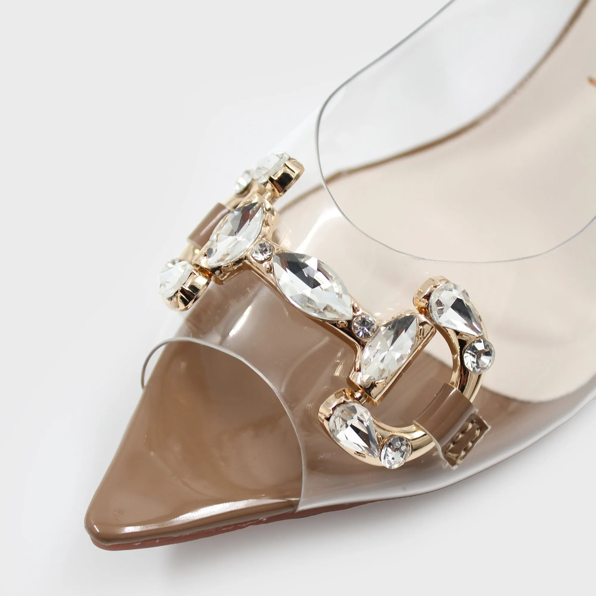 Studded Peep Toe Heels