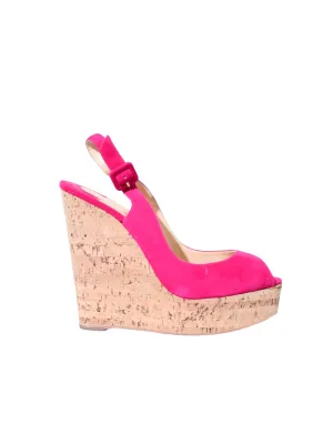 Suede Slingback Wedges