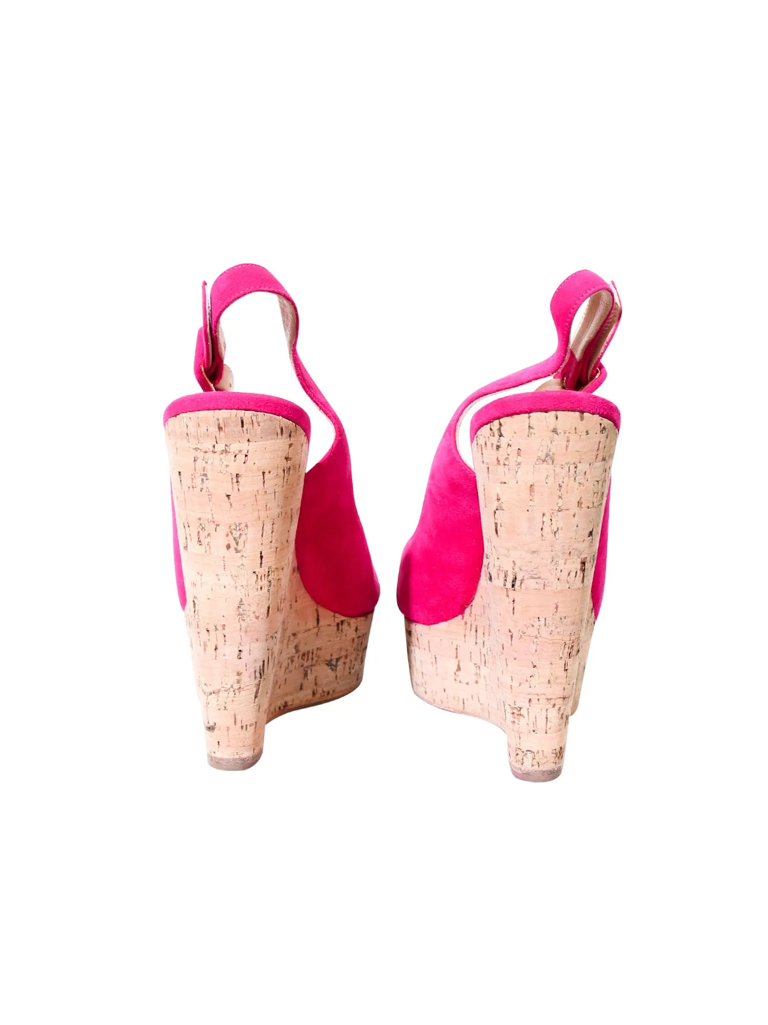 Suede Slingback Wedges