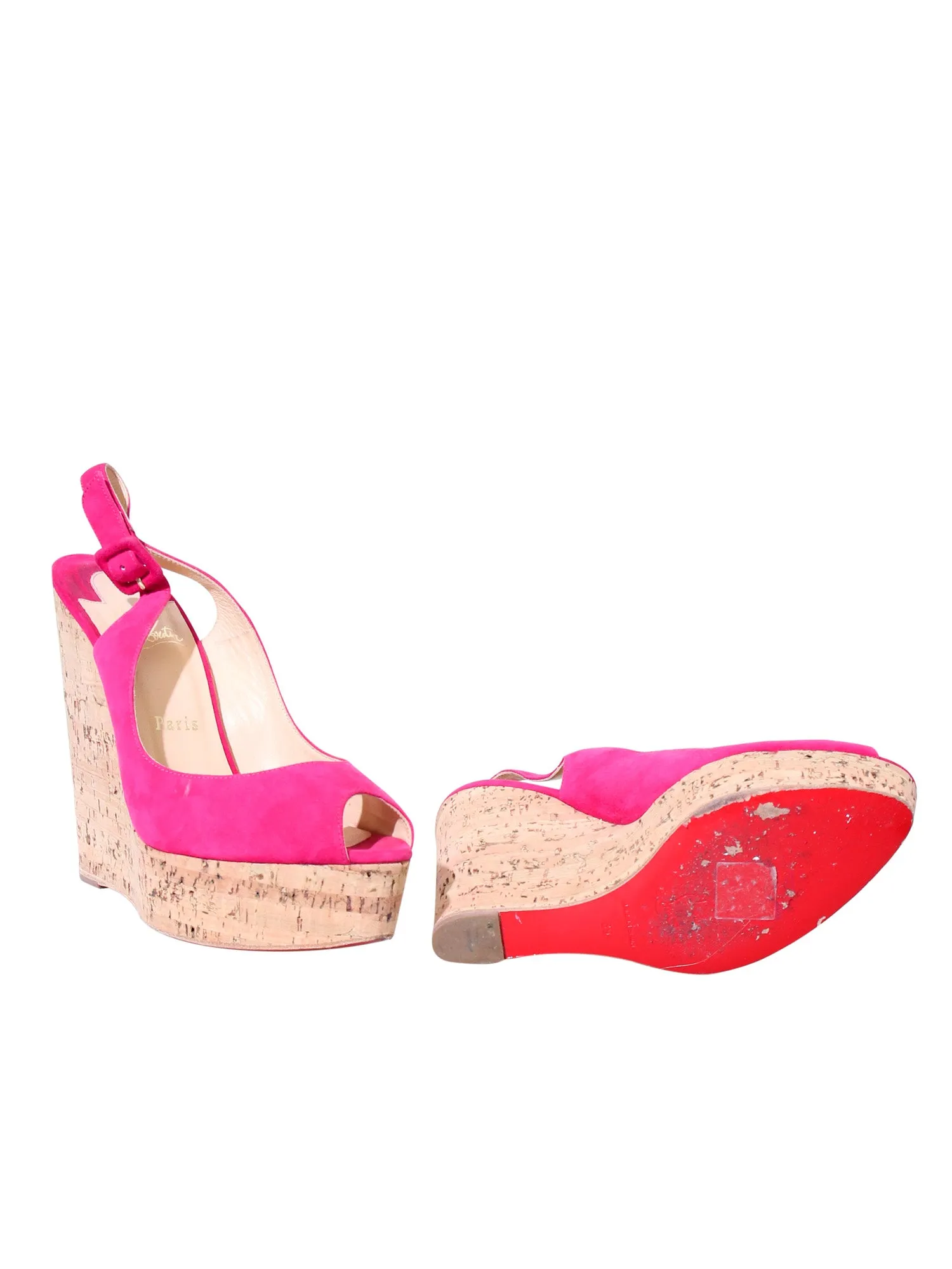 Suede Slingback Wedges